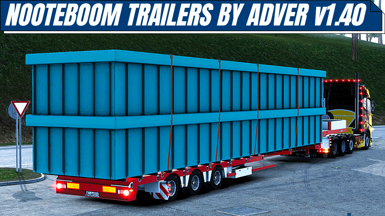 Euro Truck Simulator- NOOTEBOOM TRAILERS BY ADVER v1.40